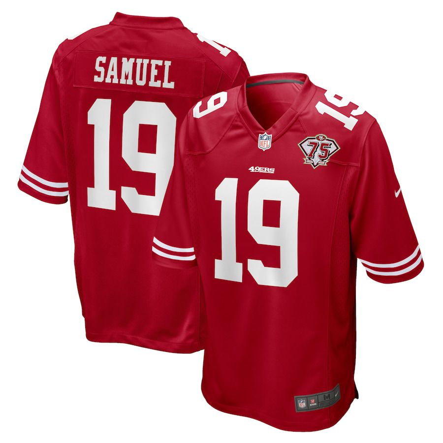 Men San Francisco 49ers #19 Deebo Samuel Nike Scarlet 75th Anniversary Game NFL Jersey->san francisco 49ers->NFL Jersey